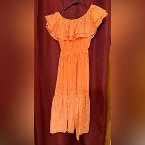 Orange Eyelet Dress